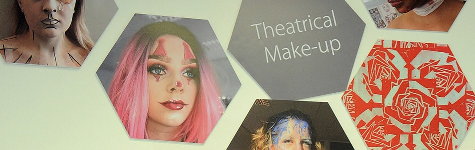 theatrical make up display